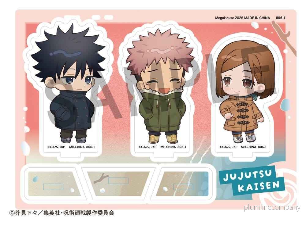 Jujutsu Kaisen Buddycolle Akrylfigur 5-årsjubileum C Megumi Fushiguro, Yuji Itadori & Nobara Kugisaki 10 cm Jujutsu Kaisen Buddycolle Akrylfigur 5-årsjubileum C Megumi Fushiguro, Yuji Itadori & Nobara Kugisaki 10 cm