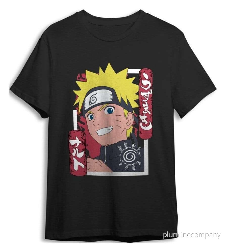 Naruto Shippuden T-Shirt Smile Svart Storlek M Naruto Shippuden T-Shirt Smile Svart Storlek M