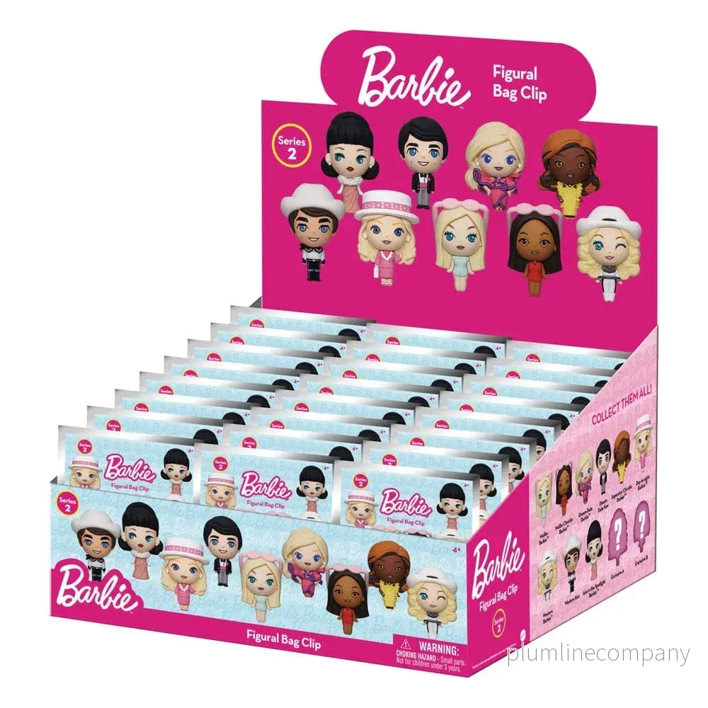 Barbie 3D Foam Bag Clips Series 2 Display (24) Barbie 3D Foam Bag Clips Series 2 Display (24)