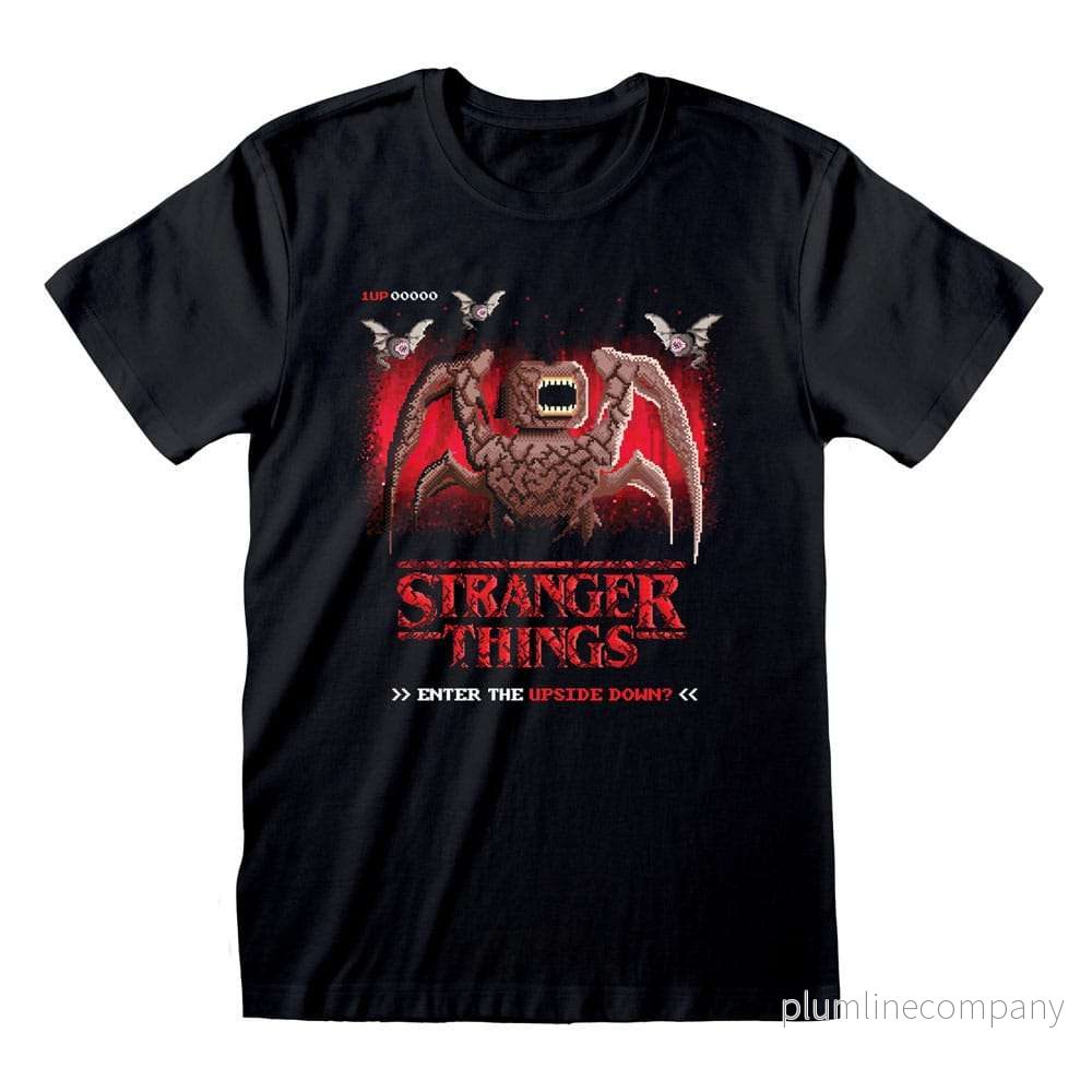 Stranger Things T-Shirt 8 Bit Upside Down