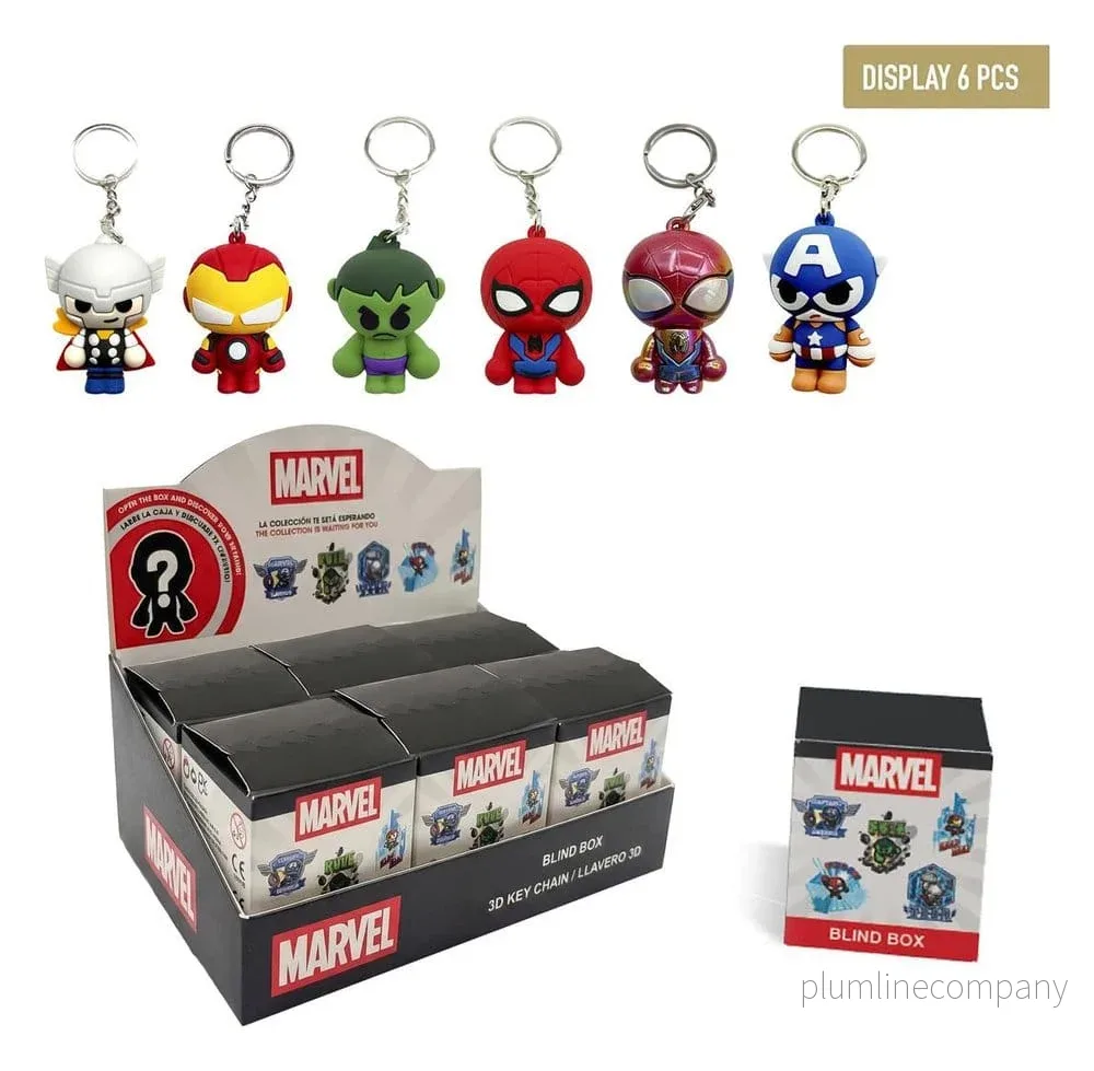 Marvel Avengers Nyckelring Blind Box Display (6-pack) Marvel Avengers Nyckelring Blind Box Display (6-pack)