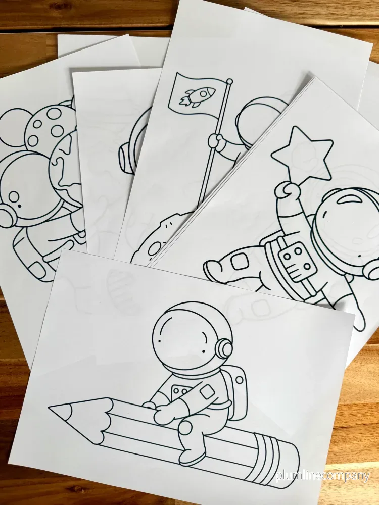 10 målarbilder med astronauter och rymdtema - Bild 2