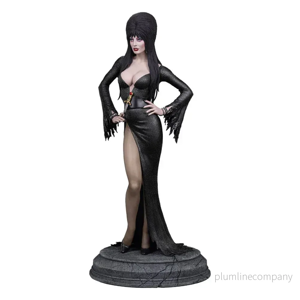 Elvira: Mistress of the Dark Maquette 1/4 Elvira (Svart Glitterklänning) 48 cm