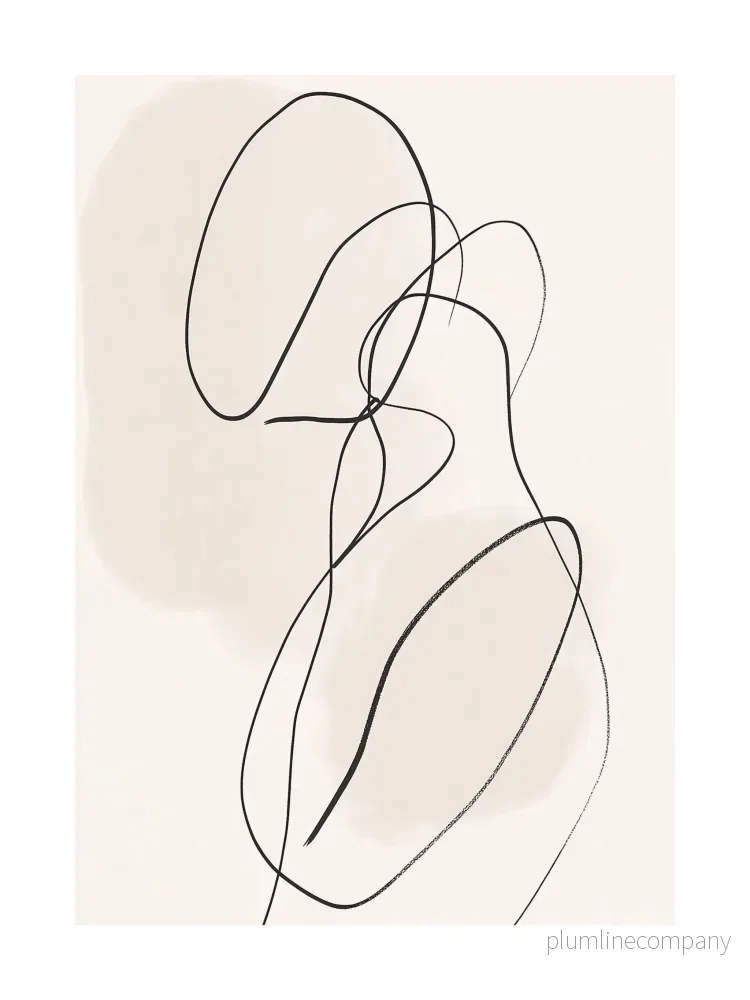 Minimalist Abstract Line Form Poster