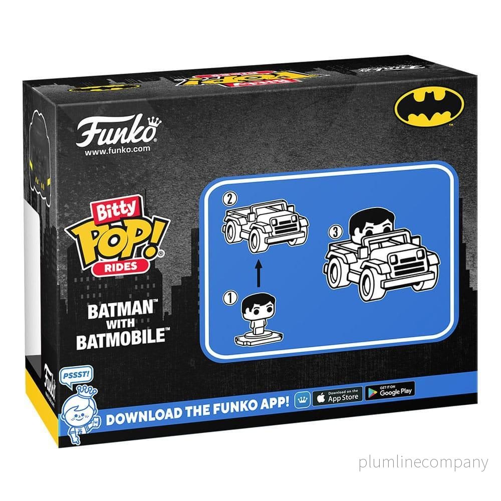 DC Comics Bitty POP! Rides Vinyl Figur Batman med Batmobile 2,5 cm - Bild 3