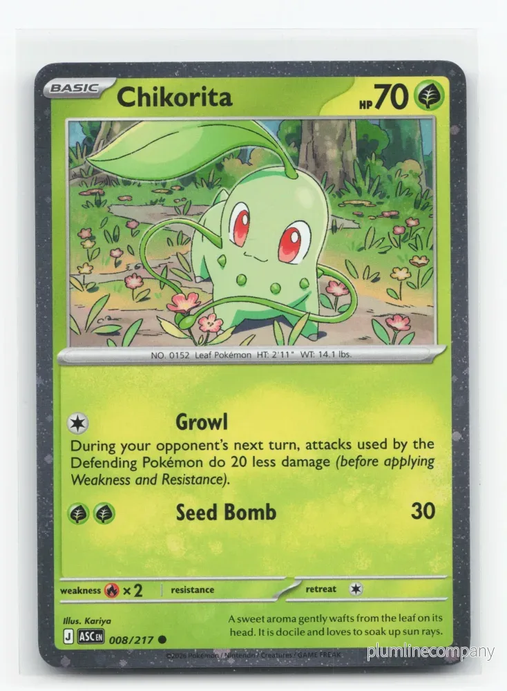 Chikorita 008/217 – Ascended Heroes Chikorita 008/217 – Ascended Heroes
