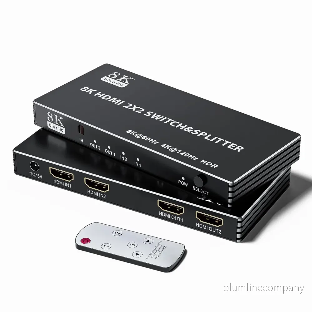 NÖRDIC HDMI 2.1 Switch & Splitter 2×2 8K60Hz 4K120Hz HDR HDCP2.3 NÖRDIC HDMI 2.1 Switch & Splitter 2×2 8K60Hz 4K120Hz HDR HDCP2.3