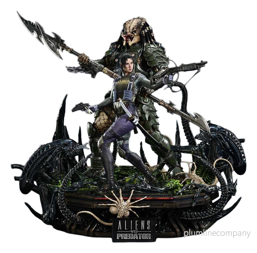 Aliens vs. Predator (Comic) Ultimate Premium Masterline Statue 1/4 Machiko & Broken Tusk Predator 79 cm Aliens vs. Predator (Comic) Ultimate Premium Masterline Statue 1/4 Machiko & Broken Tusk Predator 79 cm