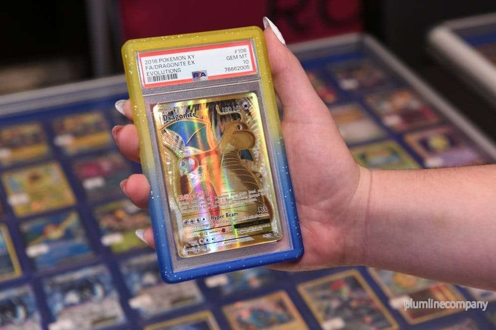 EVORETRO Bumper för PSA Graded Card Slab Gradient Yellow-Blue Glitter - Bild 3