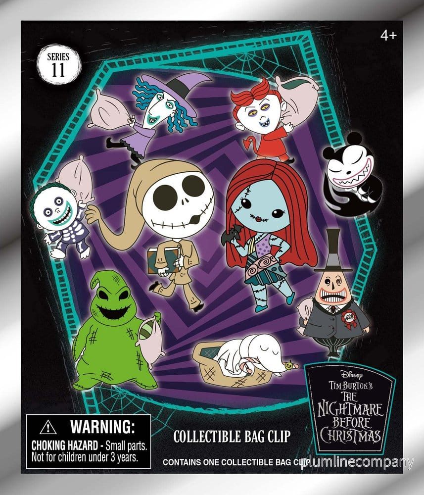 The Nightmare Before Christmas Serie 11 PVC-väskclips i 3D, Blindpåse Display med 24 stycken - Bild 3