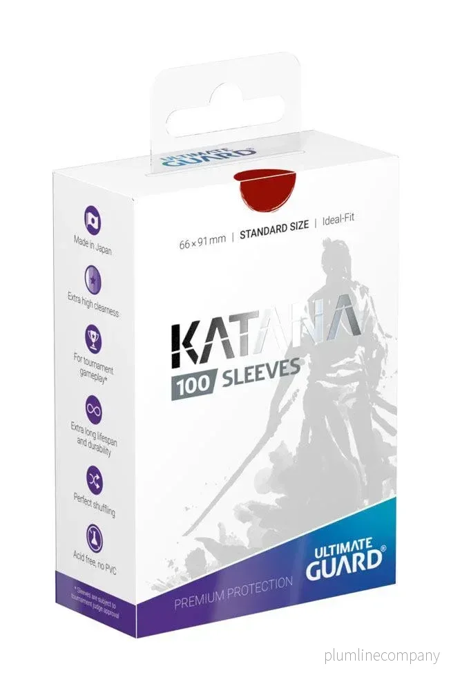 Ultimate Guard Katana Sleeves Standard Size (100) - Röd