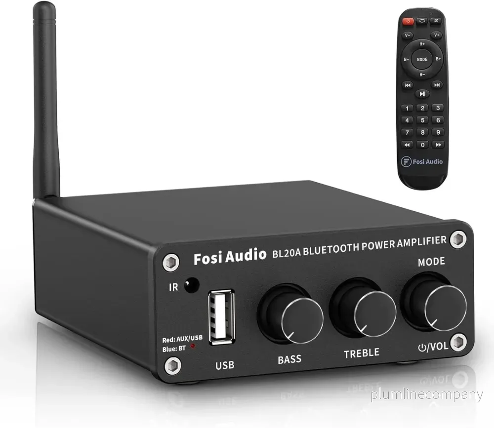 Fosi Audio BL20A 200W Bluetooth 5.0 Home Audio Stereoförstärkare Hi-Fi Mini Class D integrerad förstärkare med U-Disk/3,5MM AUX/RCA-ingång och fjärrkontroll Fosi Audio BL20A 200W Bluetooth 5.0 Home Audio Stereoförstärkare Hi-Fi Mini Class D integrerad förstärkare med U-Disk/3,5MM AUX/RCA-ingång och fjärrkontroll