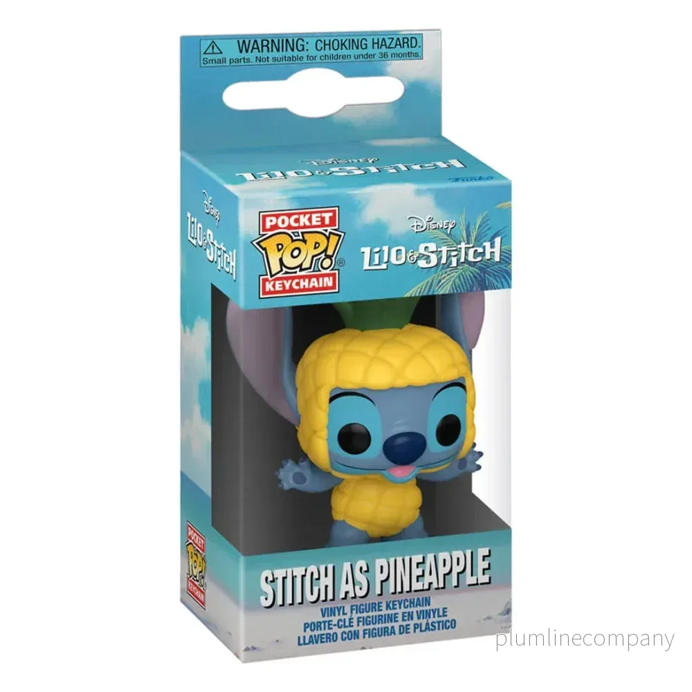 Lilo & Stitch Pocket POP! Vinyl Nyckelringar 4 cm - Stitch som Ananas - Bild 3