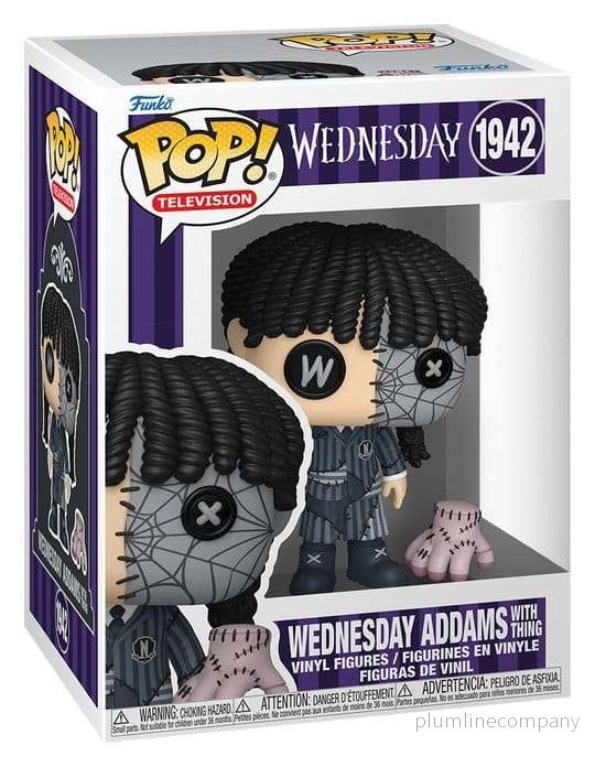 Wednesday POP! Television Vinyl Figure Patchwork: Wednesday with Thing 9 cm - Bild 2