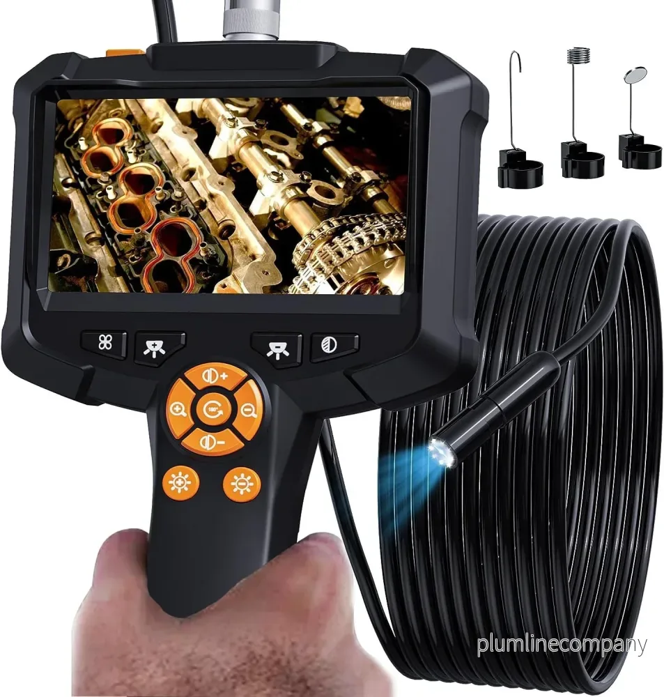 NÖRDIC 5m Endoskopkamera med 8 LED-lampor, 4,3″ 1080P HD skärm, IP67 vattentätt