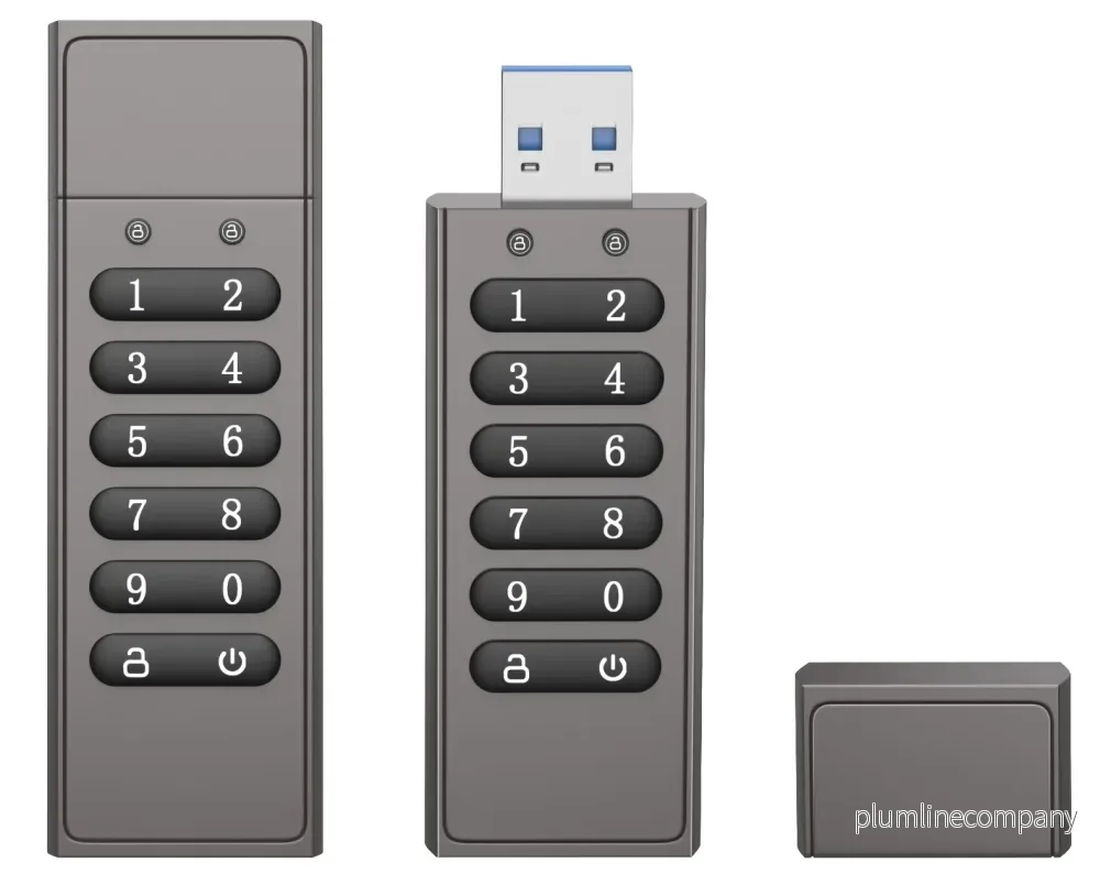 NÖRDIC Säkert krypterat USB-minne lösenordsskyddat låsande AES - 256-bitars, USB-minne 3.0 för personligt skydd 256 GB