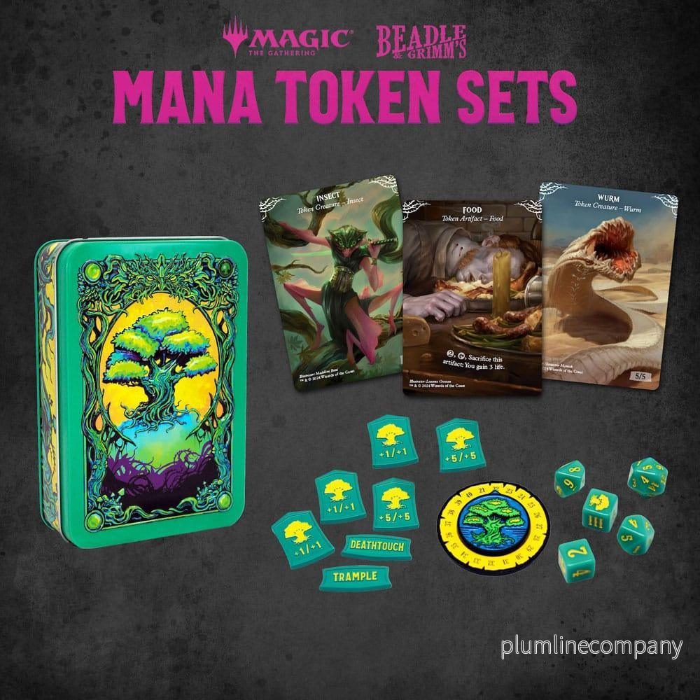 Magic the Gathering Tärningar och Token Pack Grön Mana