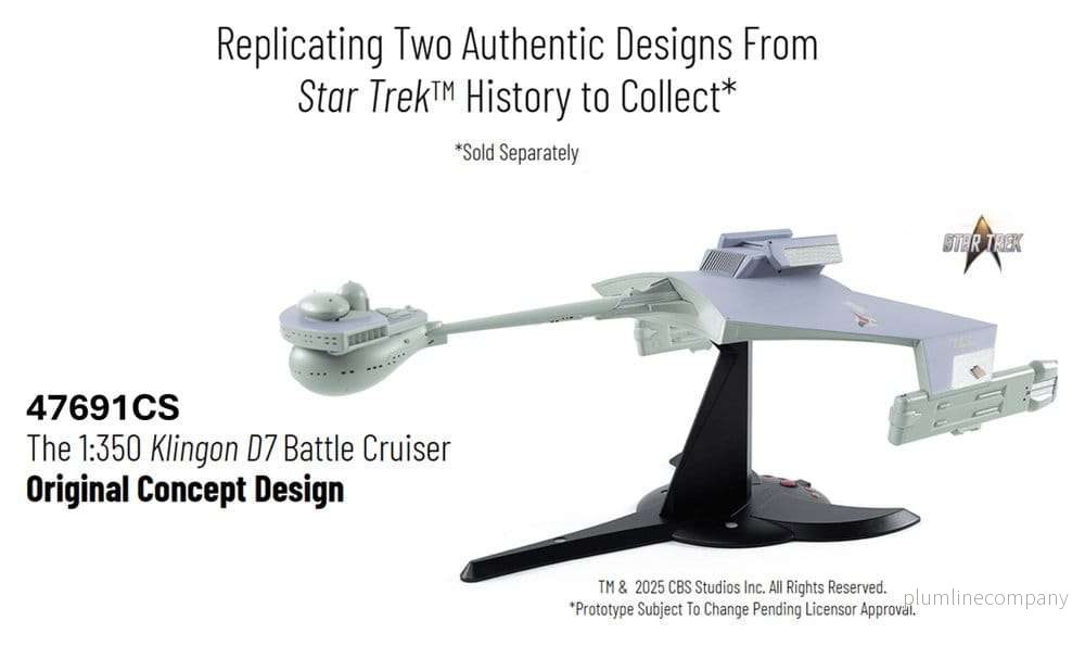 Star Trek TOS DieCast Replica 1/350 Klingon D7 Battle Cruiser Original Concept Design heo EU Exclusive 66 cm - Bild 2