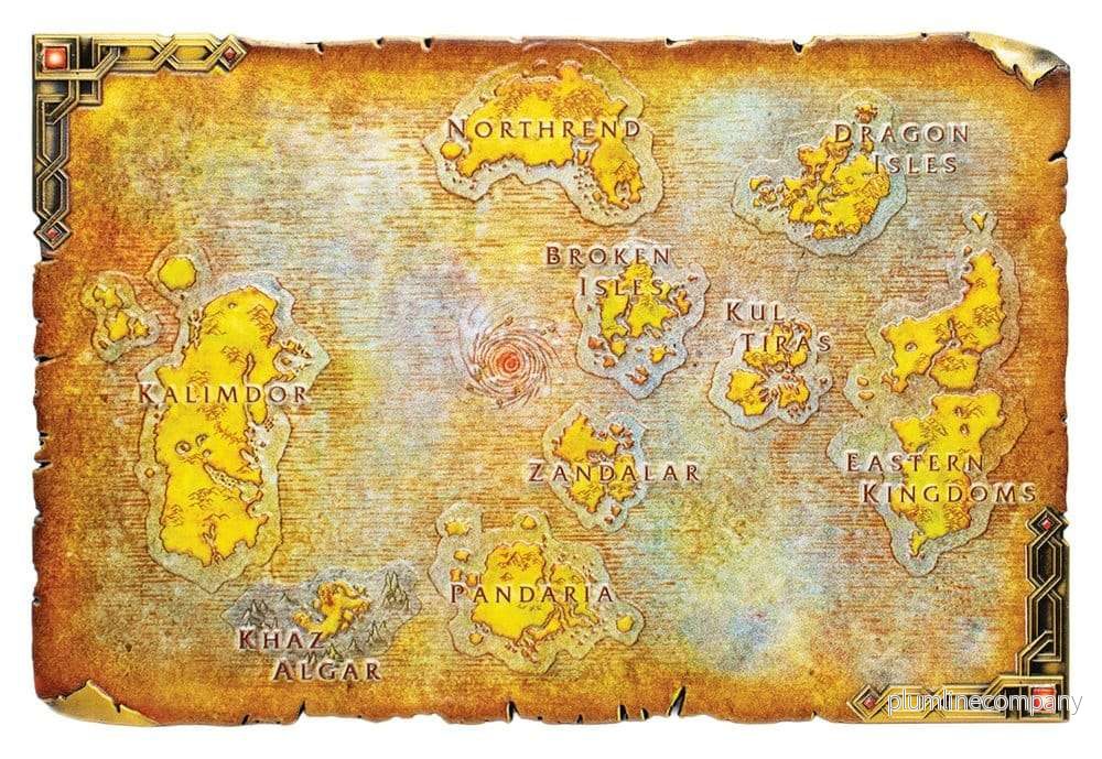 World of Warcraft Replica Metal Map of Azeroth Limited Edition 12 x 18 cm World of Warcraft Replica Metal Map of Azeroth Limited Edition 12 x 18 cm