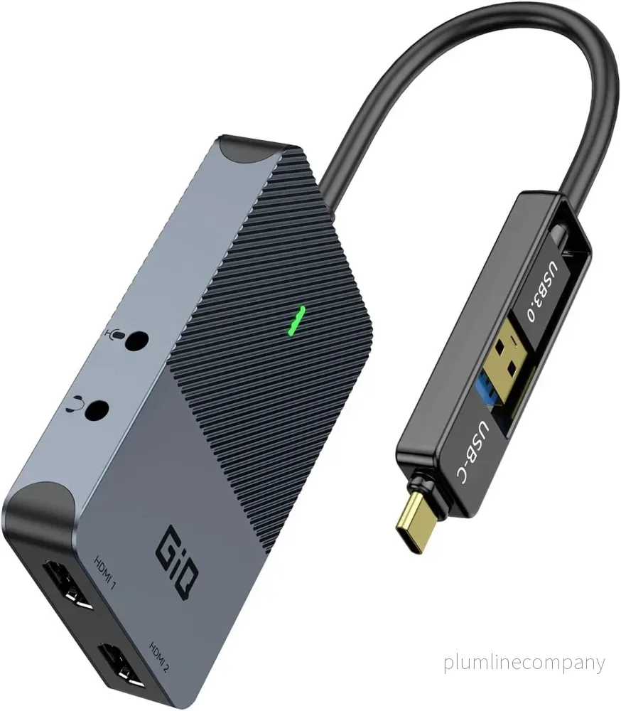 NÖRDIC DisplayLink 1 till 4 Docking Station 2xHDMI 2K@60Hz USB-A & USB-C Kompatibel med USB 4,Windows och Mac NÖRDIC DisplayLink 1 till 4 Docking Station 2xHDMI 2K@60Hz USB-A & USB-C Kompatibel med USB 4,Windows och Mac