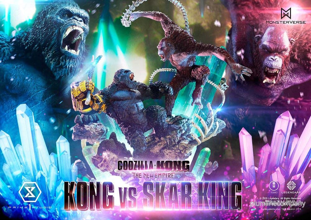 Godzilla x Kong: The New Empire Ultimate Diorama Masterline Series-statyn Kong vs Skar King Bonus Version 104 cm - Bild 2