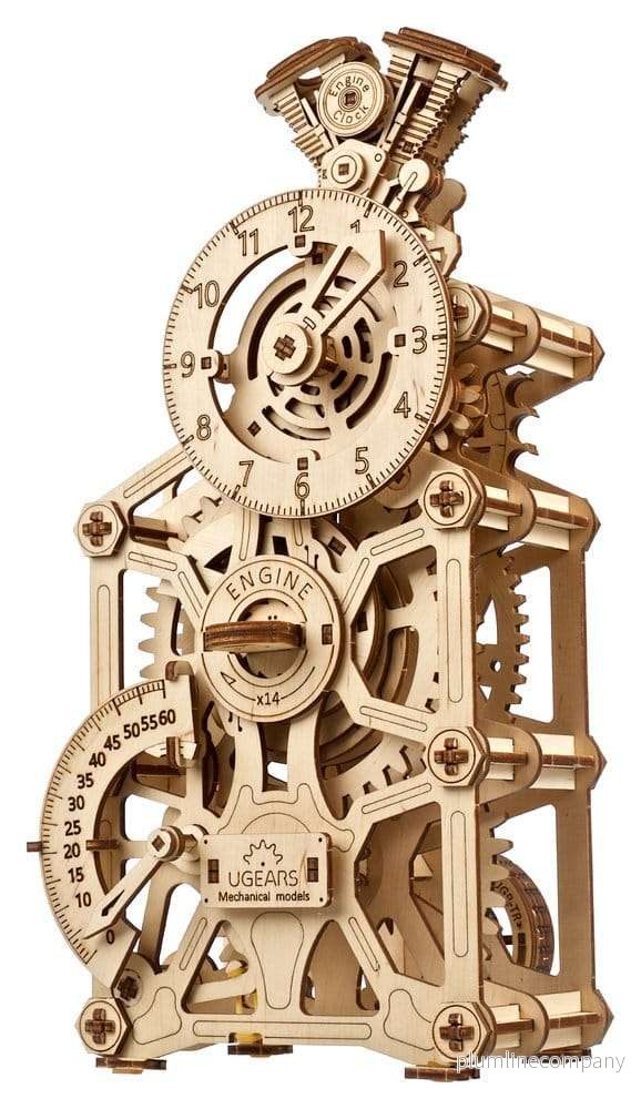 Ugears 3D-träpussel Engine Clock - Bild 3