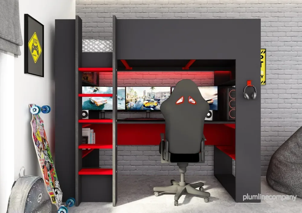 Loftsäng High Ultimate Gamer 90×200