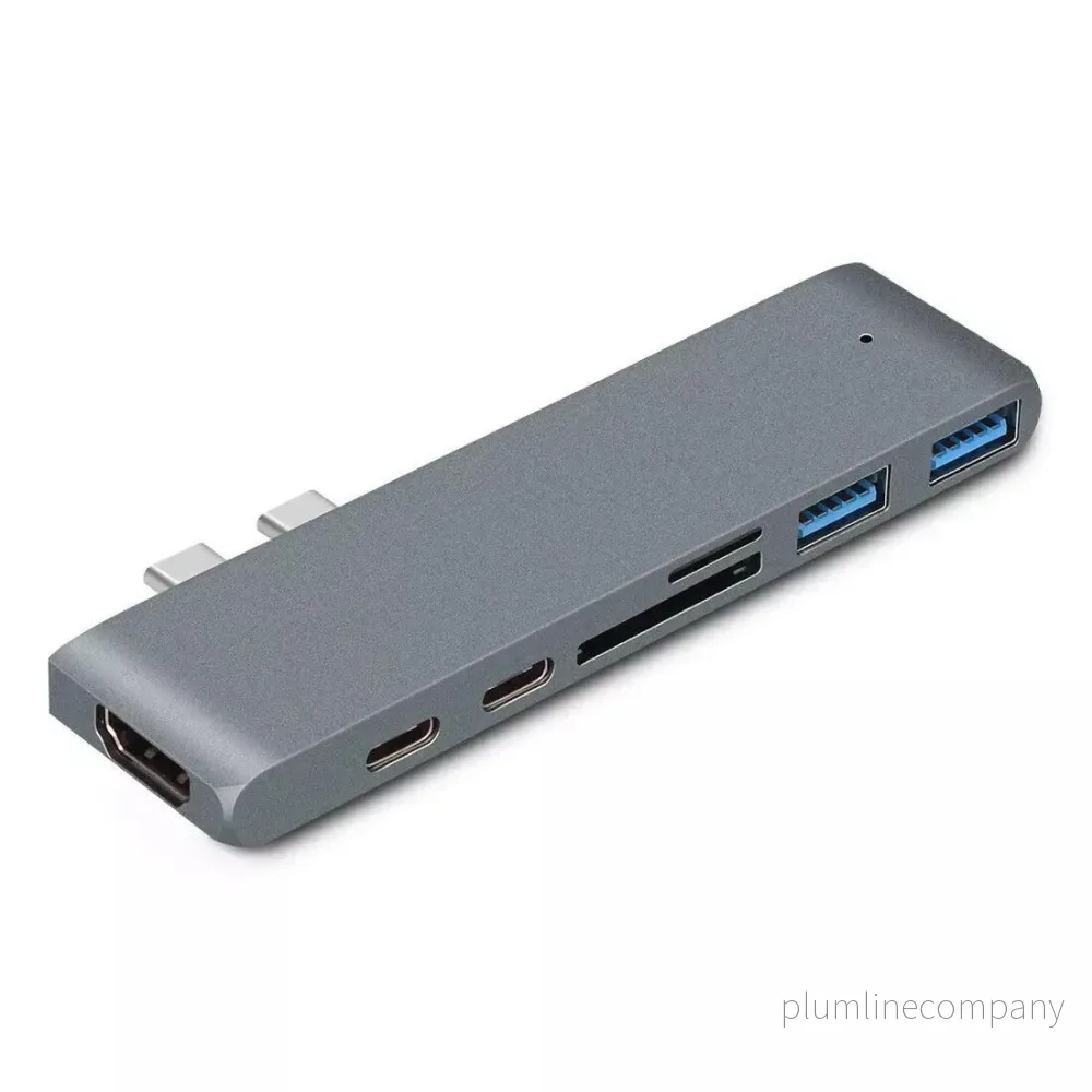 NÖRDIC 2 till 7 USB-C dubbla monitorer dockningsstation för MacBook Pro och Air 1xHDMI 4K30Hz 1xThunderbolt 3xUSB-C 5K60Hz 40G 1xUSB-C 100W PD NÖRDIC 2 till 7 USB-C dubbla monitorer dockningsstation för MacBook Pro och Air 1xHDMI 4K30Hz 1xThunderbolt 3xUSB-C 5K60Hz 40G 1xUSB-C 100W PD