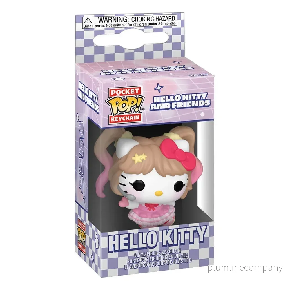 Hello Kitty och Vänner POP! Vinyl Nyckelrings 4 cm Hello Kitty (K-Pop Outfit) Display (12) - Bild 3