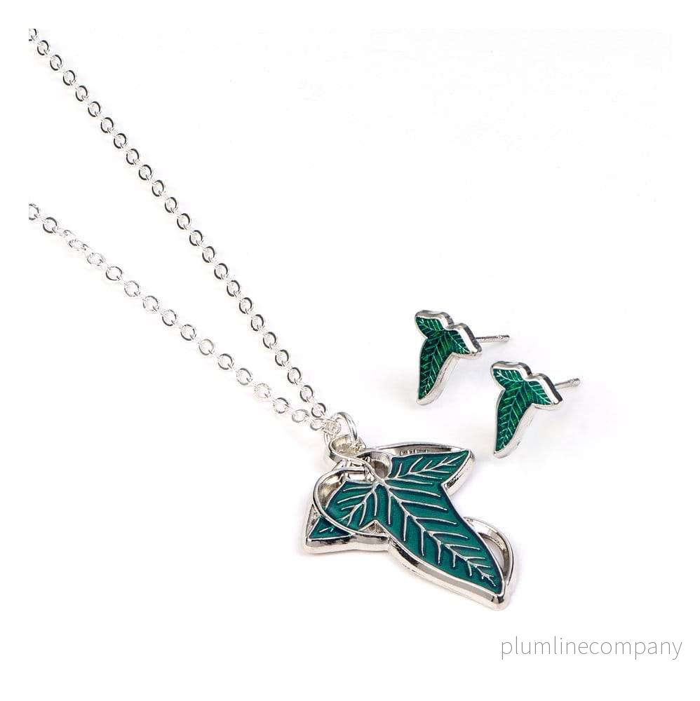 The Lord of the Rings Leaf of Lorien halsband och örhängen presentset - Bild 2