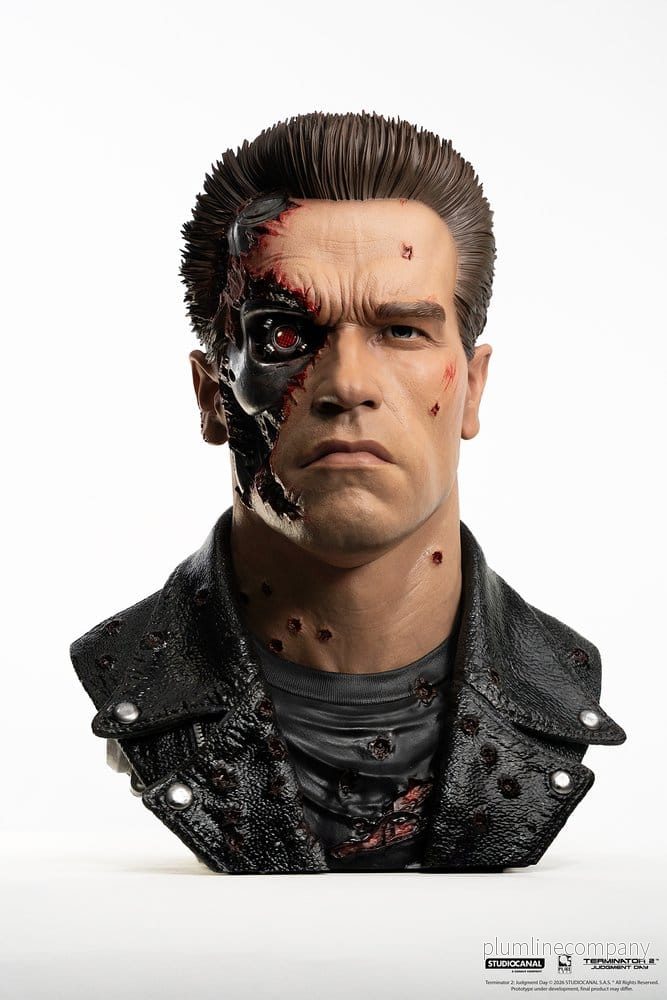 Terminator 2 Replik 1/1 T-800 Model 101 Battle Damaged Art Mask 47 cm - Bild 2