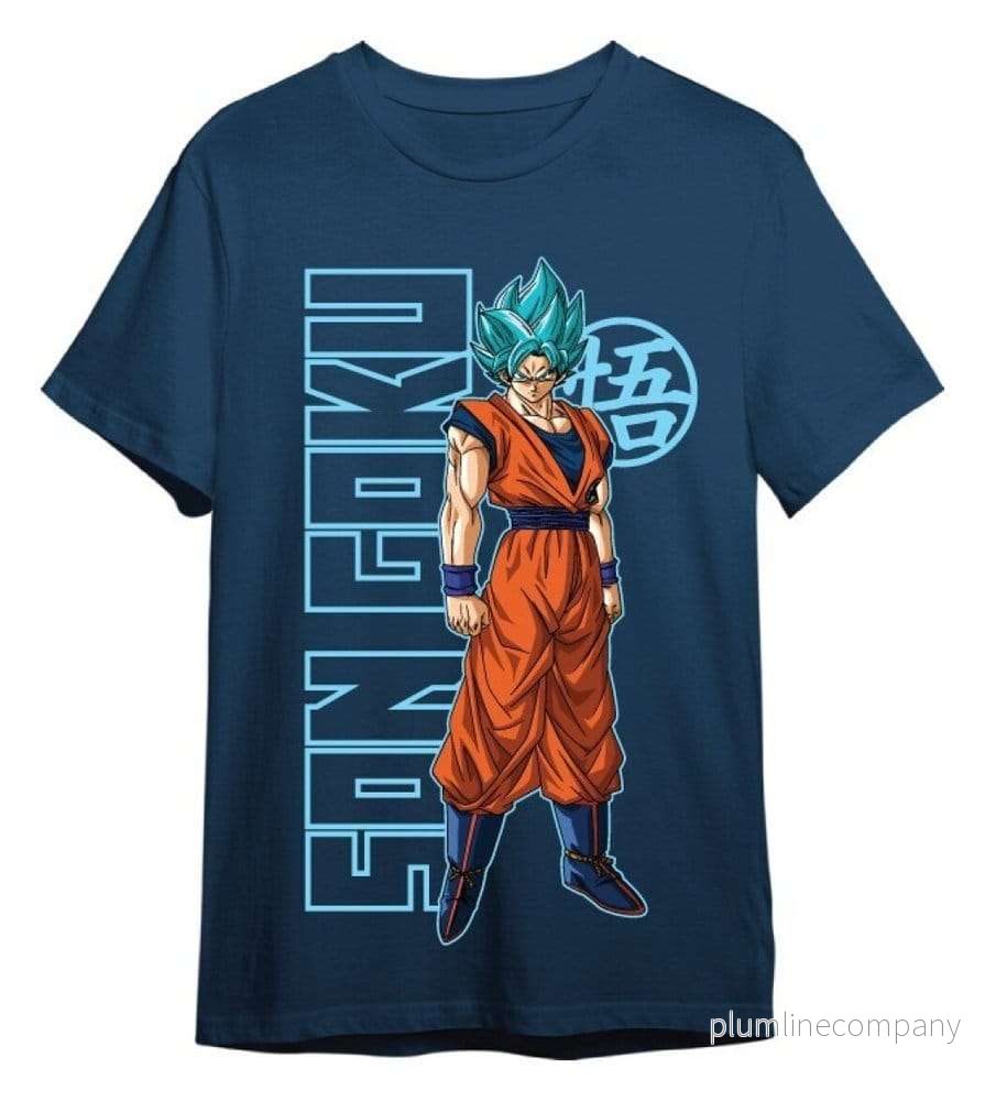 Dragon Ball Super T-shirt Goku Super Saiyan Blue Denim