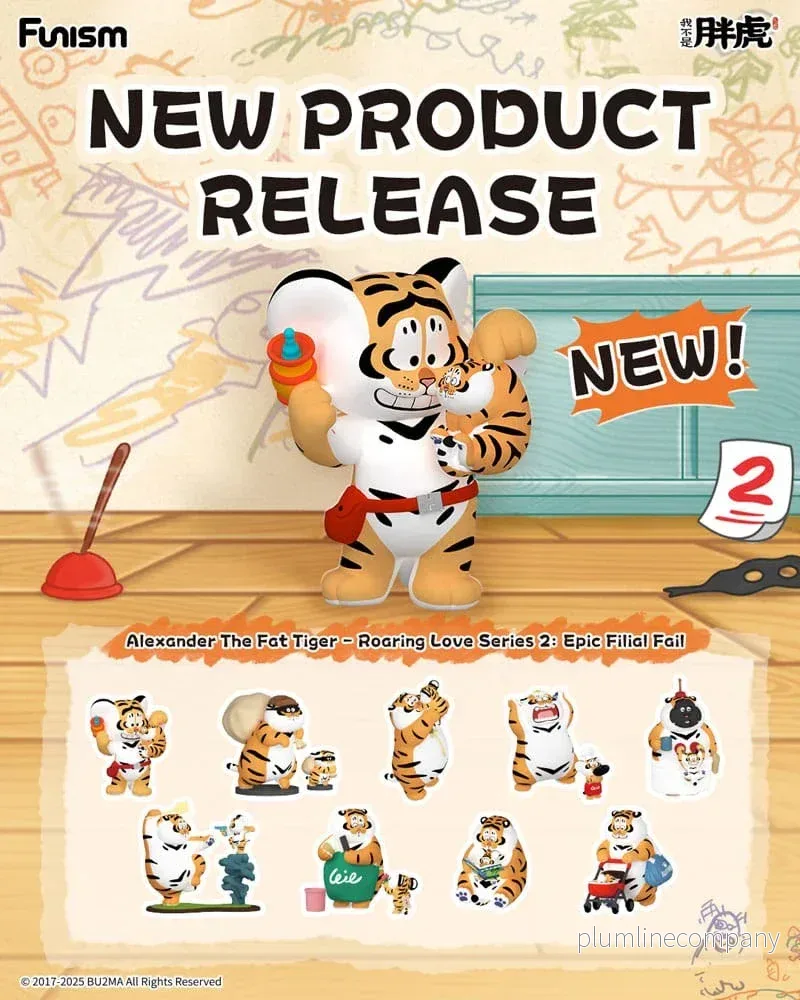 Alexander The Fat Tiger Mini Figures Roaring Love Series 2 – Samling av 8 Figurer Alexander The Fat Tiger Mini Figures Roaring Love Series 2 – Samling av 8 Figurer