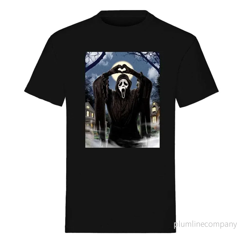 Scream T-shirt Ghost Face Hearts