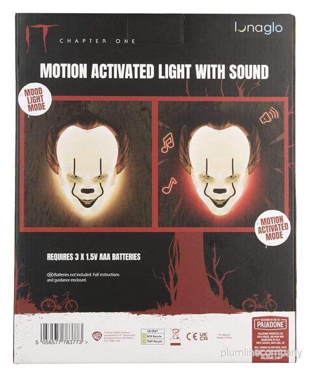 It Pennywise Mask lampa med rörelsesensor 25 cm - Bild 2