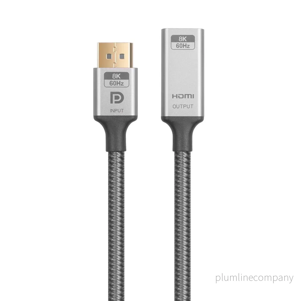 NÖRDIC 50cm Aktiv adapter Displayport1.4 hane till HDMI 8K60Hz hona