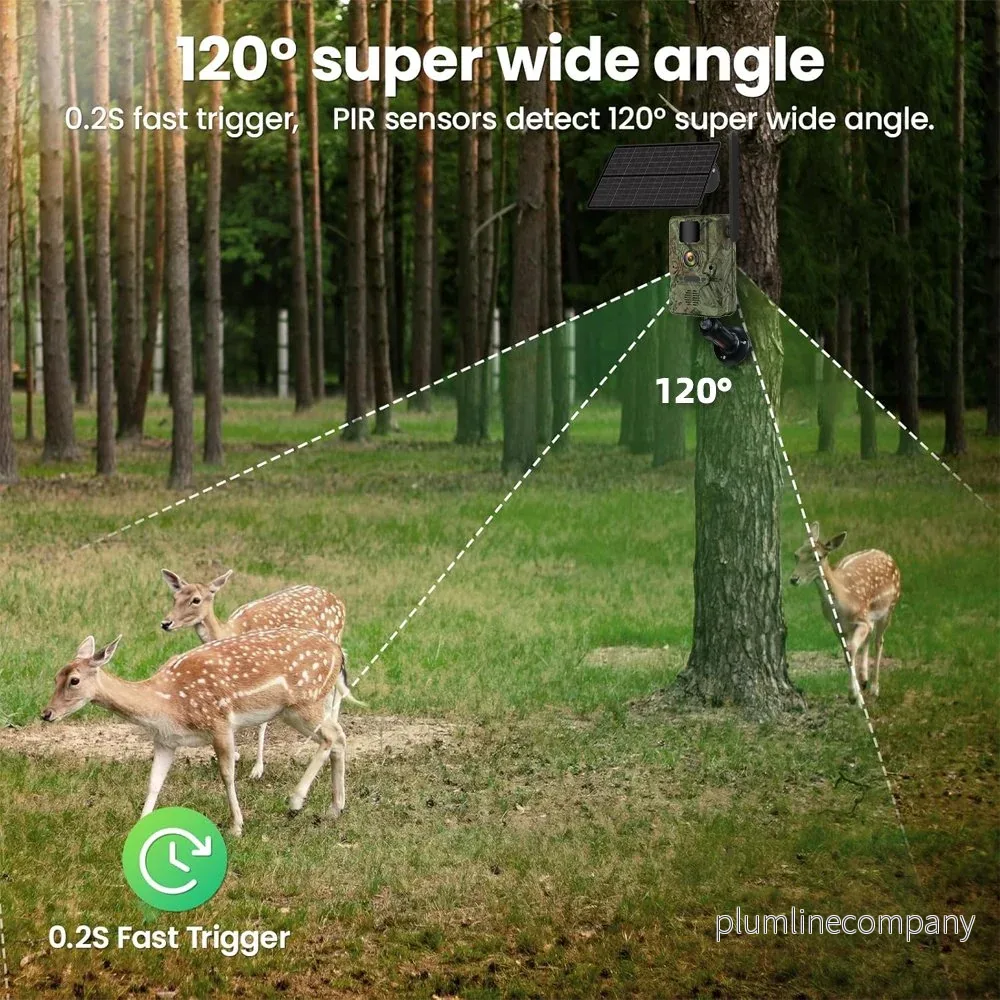 NÖRDIC 4G viltkamera med 4W solpanel, 3MP FHD, kamouflage, LTE 4G SIM-kort och IP66-vattenskydd - Bild 3