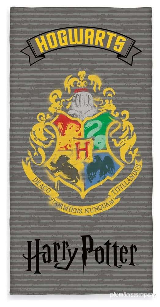 Harry Potter Velour Handduk Hogwarts 75 x 150 cm