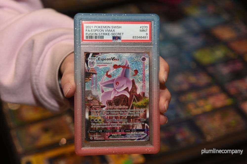Evoretro Bumper för PSA Graded Card Slab Gradient Blue-Pink Glitter - Bild 2