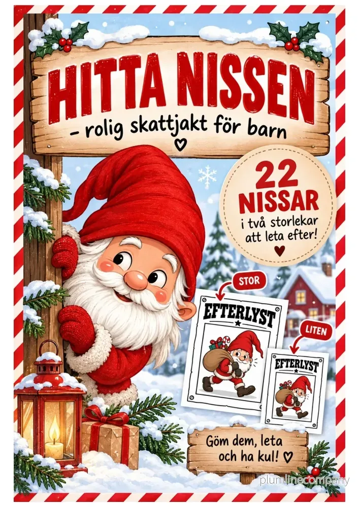 Hitta Nissen – rolig skattjakt för barn Hitta Nissen – rolig skattjakt för barn