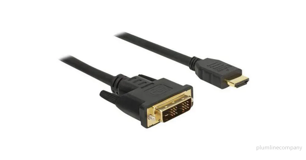 NÖRDIC 5m kabel HDMI High Speed till DVI-D Single Link 18+1 upplösning 1920x1200 60Hz 5,1Gbps Ren koppar 99,99% - Bild 2