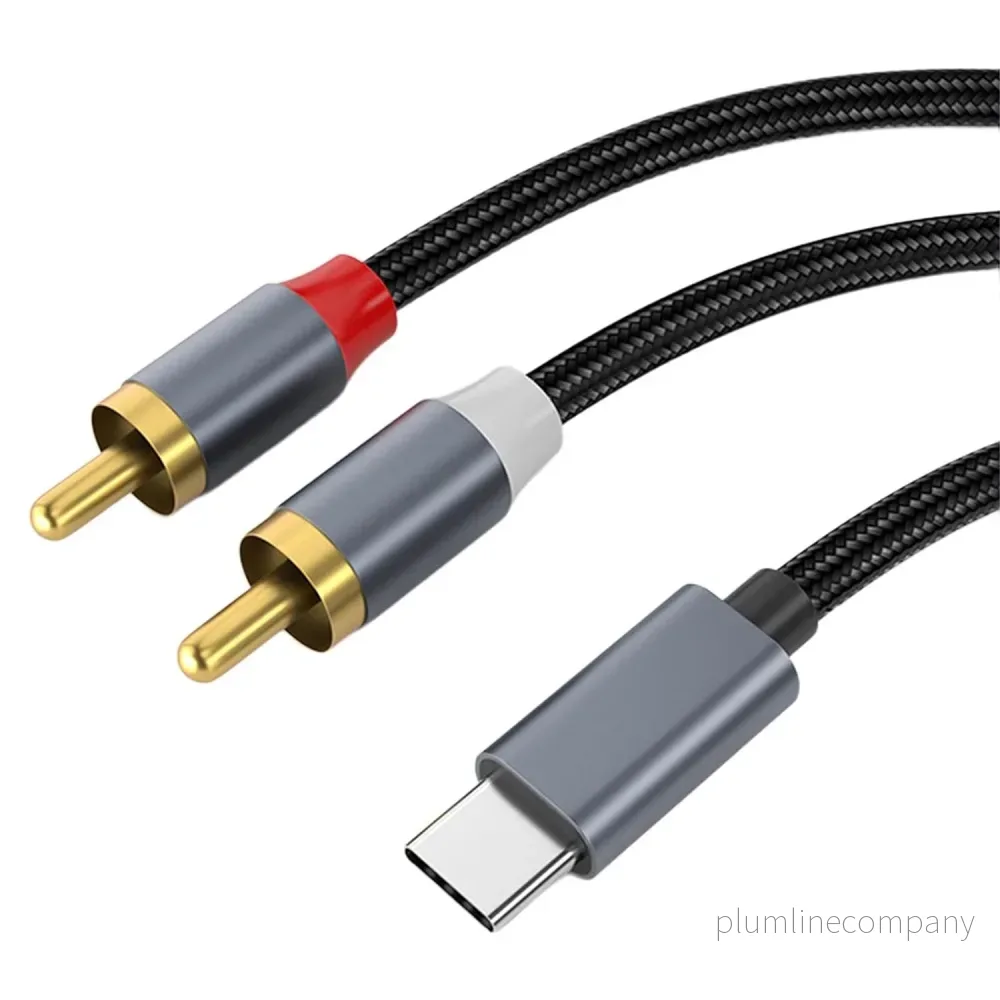 NÖRDIC USB-C till RCA ljudkabel 3m NÖRDIC USB-C till RCA ljudkabel 3m