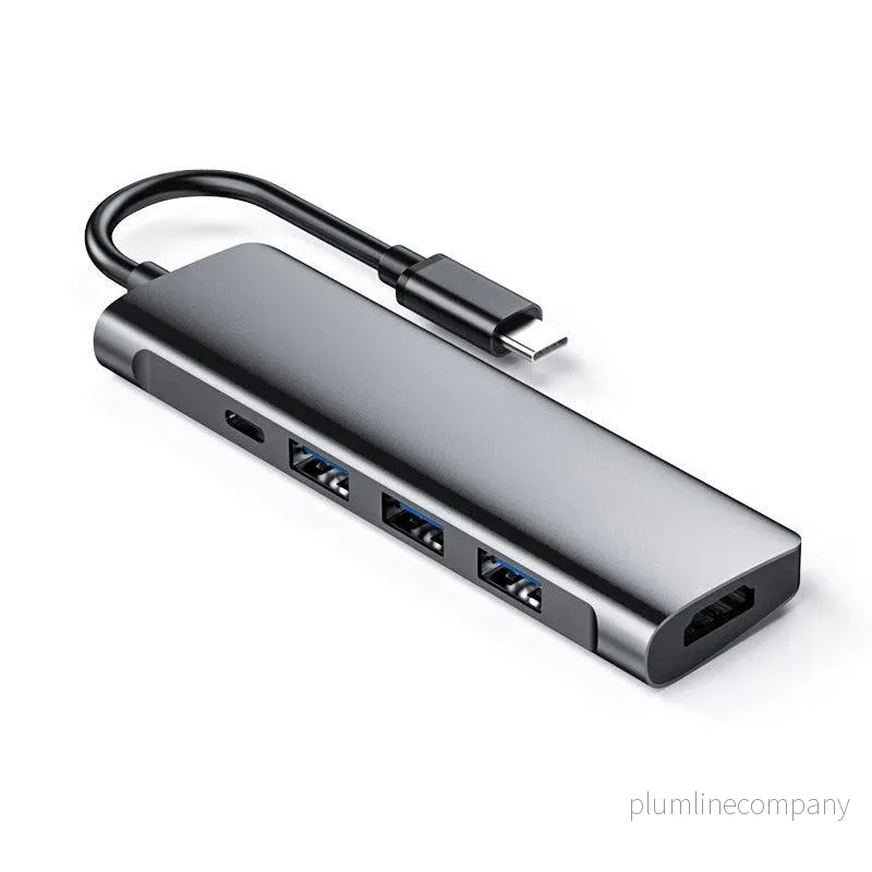 NÖRDIC 1 till 5 USB C Dockningsstation 1xHDMI 4K 30Hz 1xUSB C PD 60W 3xUSB3.1 5Gbps Aluminium Space Grey NÖRDIC 1 till 5 USB C Dockningsstation 1xHDMI 4K 30Hz 1xUSB C PD 60W 3xUSB3.1 5Gbps Aluminium Space Grey