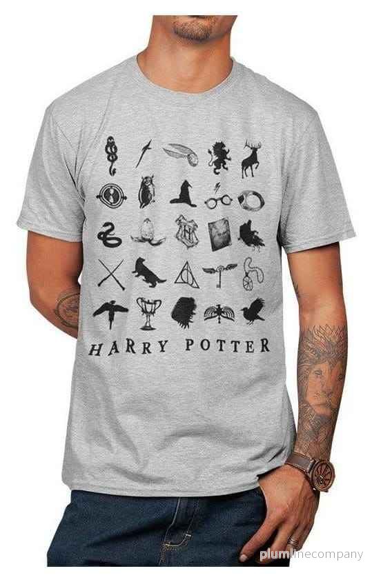 Harry Potter T-shirt Ikoner Storlek XXL