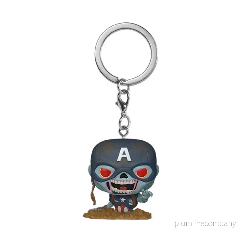 Marvel Zombies POP! Vinyl Nyckelrings 4 cm Captain America Display (12)