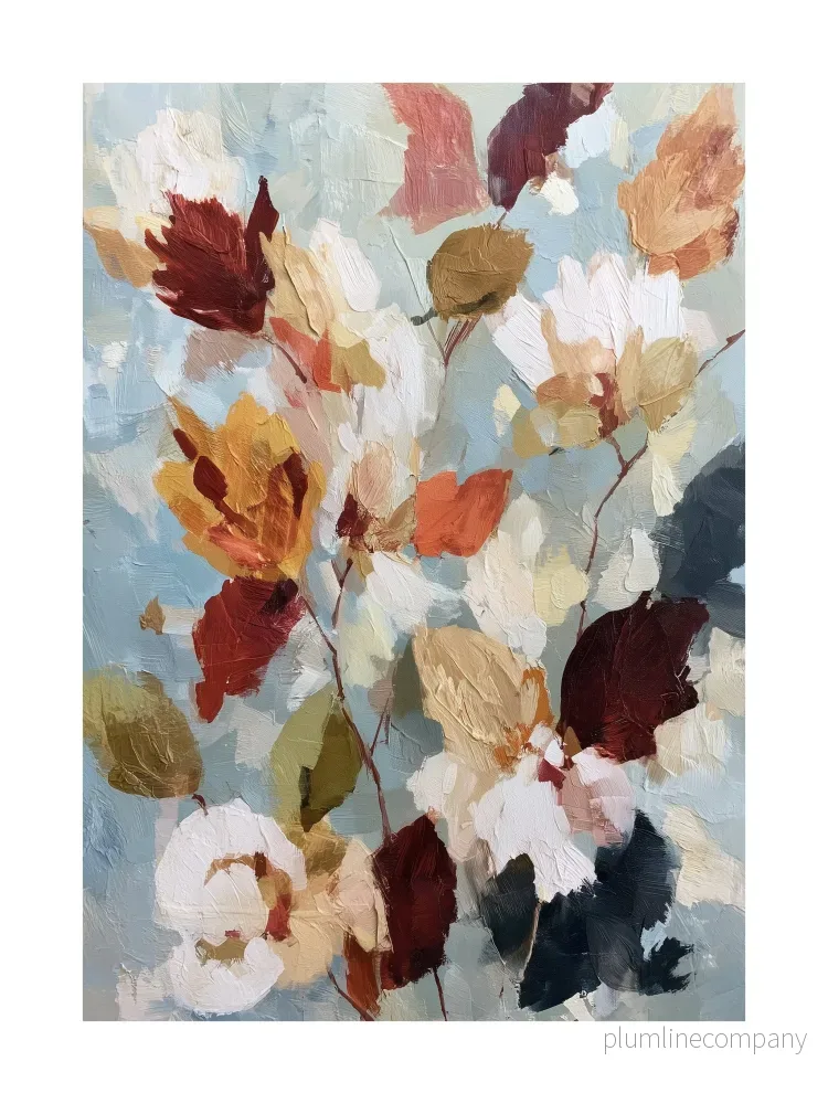 Abstract Autumn Floral Poster Abstract Autumn Floral Poster