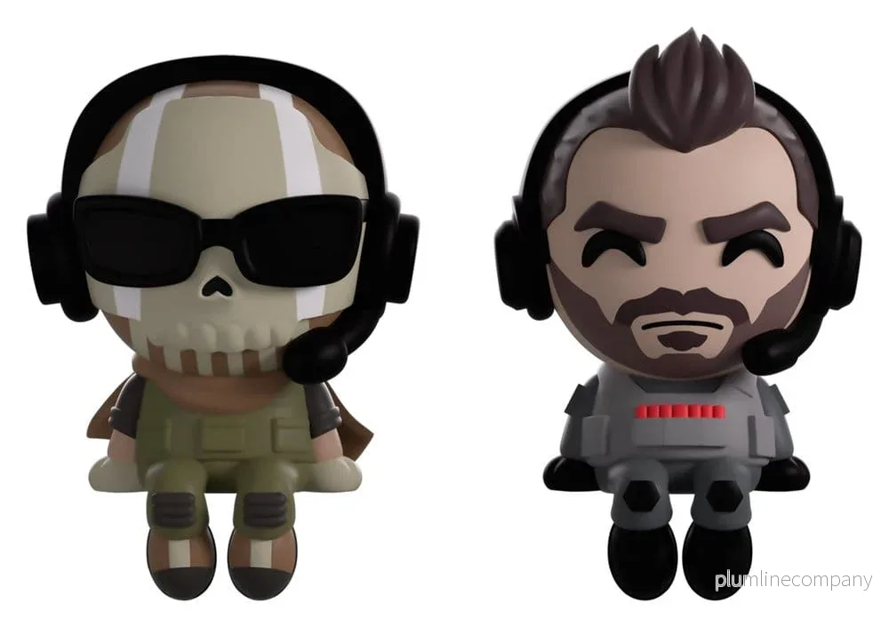 Call of Duty Figurer Ghost & Soap Monitor Buddiez 7 cm