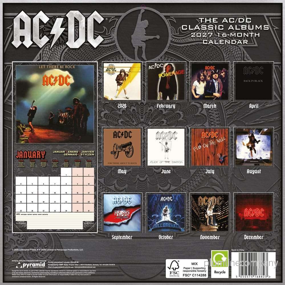 AC/DC Kalender Albums 2027 30 x 30 cm - Bild 2