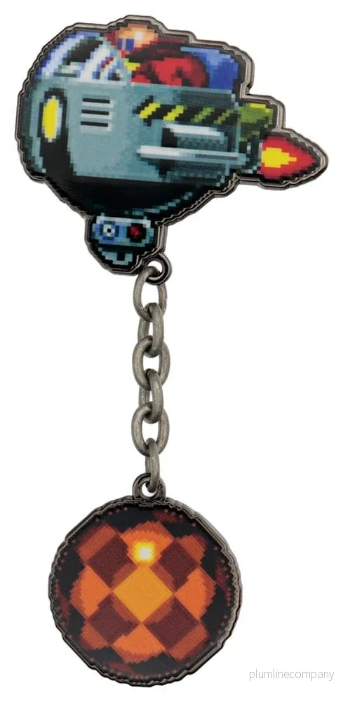 Sonic - The Hedgehog Pin Badge Dr. Eggman Egg Mobile Chained - Bild 2