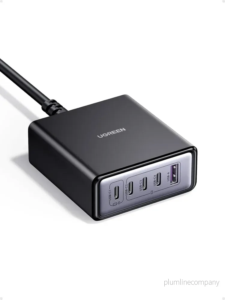 UGREEN USB-C Laddare 65W GaN 5-Portars Bordsladdare med PPS snabbladdning